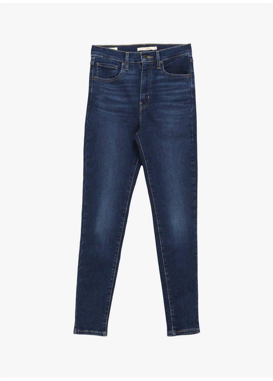 Levis ROME IN CASE Mile High Super Skinny Fit Koyu Mavi Kadın Yüksek Bel Denim Pantolon_5