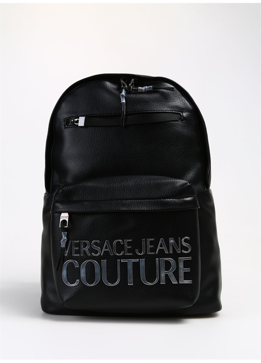 Versace Jeans Couture Siyah - Gümüş Erkek 30X42x15 Cm Sırt Çantası 75YA4B70
