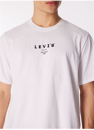 Levis Bisiklet Yaka Baskılı Beyaz Erkek T-Shirt A2082-0154_SS RELAXED FIT TEE AMA M_3