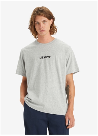 Levis Bisiklet Yaka Baskılı Gri Erkek T-Shirt A2082-0166_SS RELAXED FIT TEE OUTLI_0