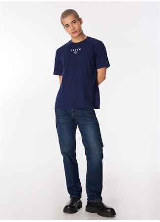 Levis Bisiklet Yaka Baskılı Mavi Erkek T-Shirt 16143-1390_SS RELAXED FIT TEE PERFO_1