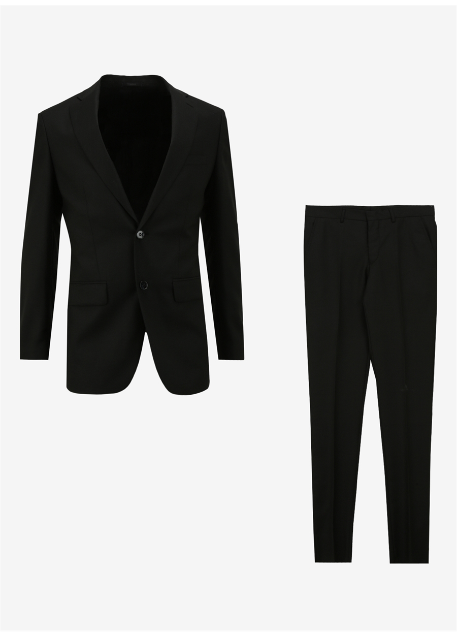 Network Normal Bel Slim Fit Siyah Erkek Takım Elbise CALIFORNİA-ROMA 18