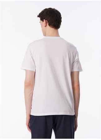 Levis Bisiklet Yaka Baskılı Beyaz Erkek T-Shirt A2823-0230_GRAPHIC CREWNECK TEE 501_5