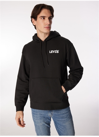 Levis Kapüşon Yaka Siyah Erkek Sweatshırt A2639-0035_RELAXED GRAPHIC PO SSNL_2