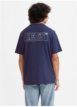 Levis Bisiklet Yaka Baskılı Mavi Erkek T-Shirt A2082-0167_SS RELAXED FIT TEE OUTLI_1