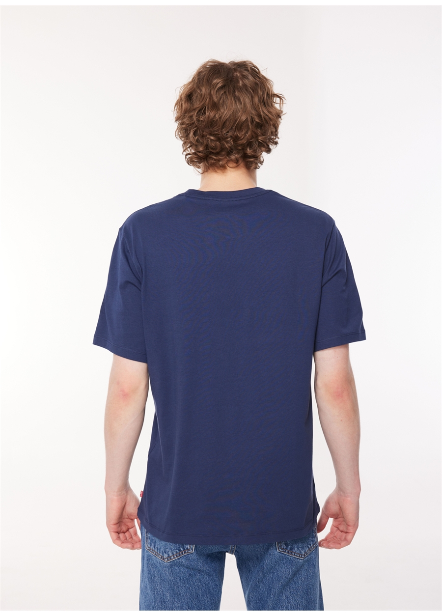 Levis Bisiklet Yaka Düz Mavi Erkek T-Shirt A9437-0001_CLASSIC RELAXED TEE NAVA_4