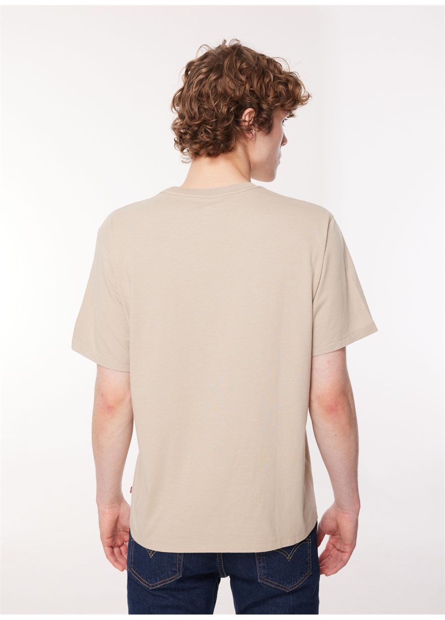 Levis Bisiklet Yaka Düz Bej Erkek T-Shirt A9437-0002_CLASSIC RELAXED TEE SILT_4