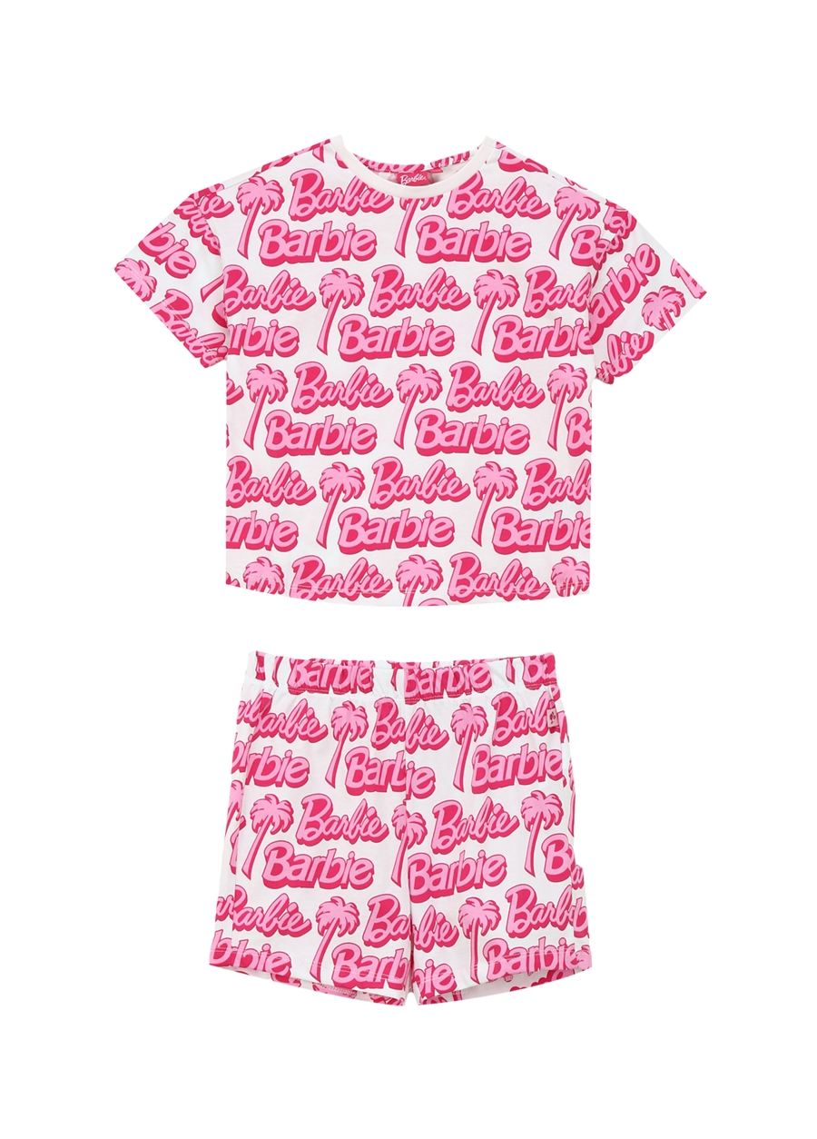 Barbie Desenli Çok Renkli Kız Çocuk Pijama Takımı BRB4SG-PJM6041
