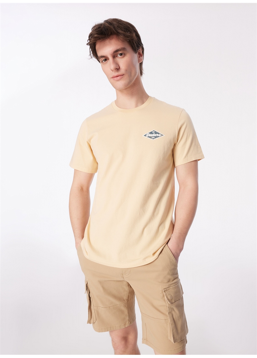 Dockers Yuvarlak Yaka Bej Erkek T-Shirt A1103-0258_1