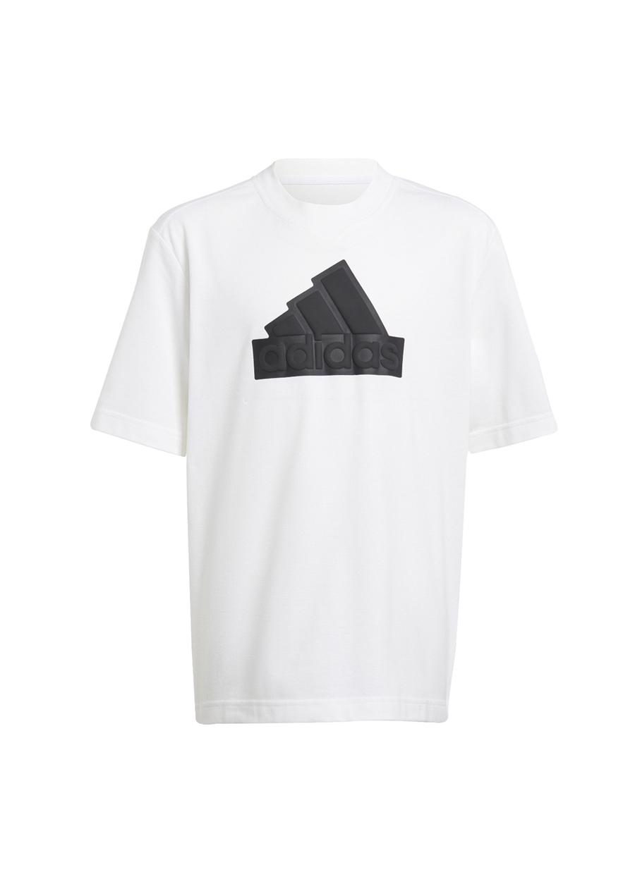 Adidas Düz Beyaz Erkek Çocuk T-Shirt IK9328-U FI LOGO T