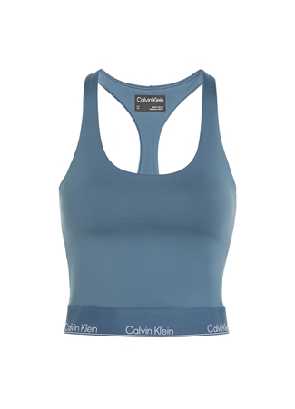 Calvin Klein Mavi Kadın Bisiklet Yaka Standart Fit Atlet 00GWS4K1955BX-WO - Tank (Cropped)_1