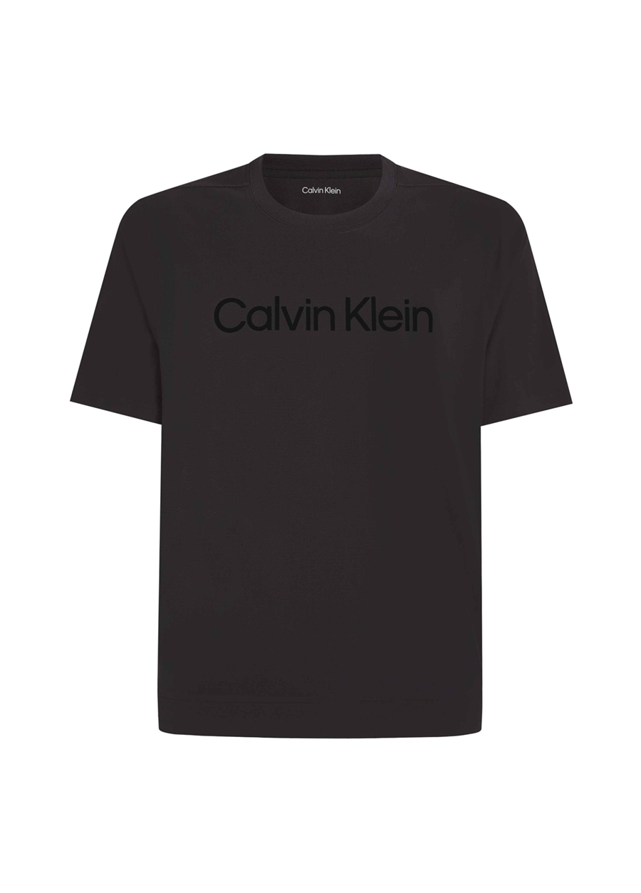 Calvin Klein Siyah Erkek Bisiklet Yaka T-Shirt 00GMS4K189BAE-WO - SS TEE