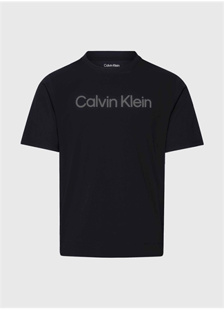 Calvin Klein Siyah Erkek Bisiklet Yaka T-Shirt 00GMS4K189BAE-WO - SS TEE_3