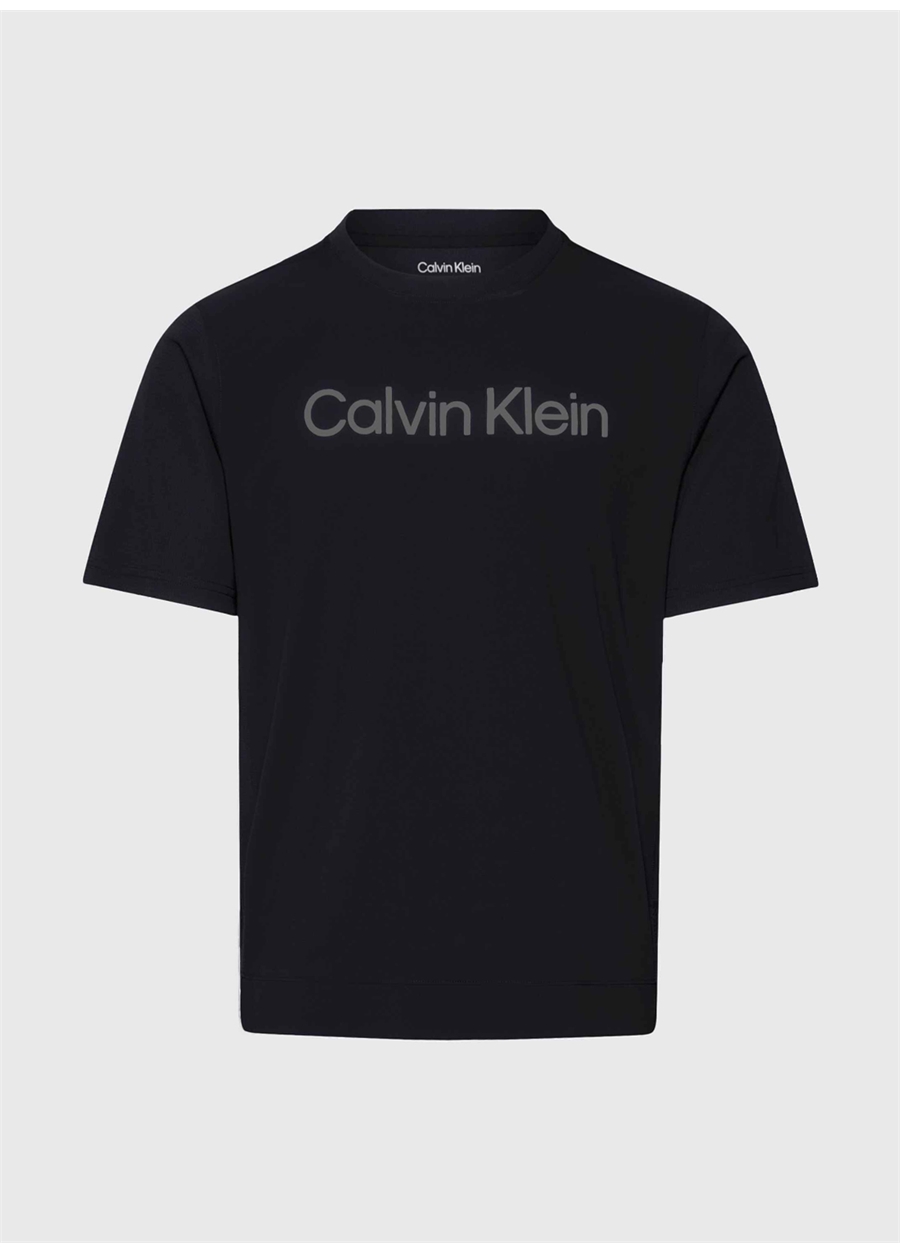 Calvin Klein Siyah Erkek Bisiklet Yaka T-Shirt 00GMS4K189BAE-WO - SS TEE_3