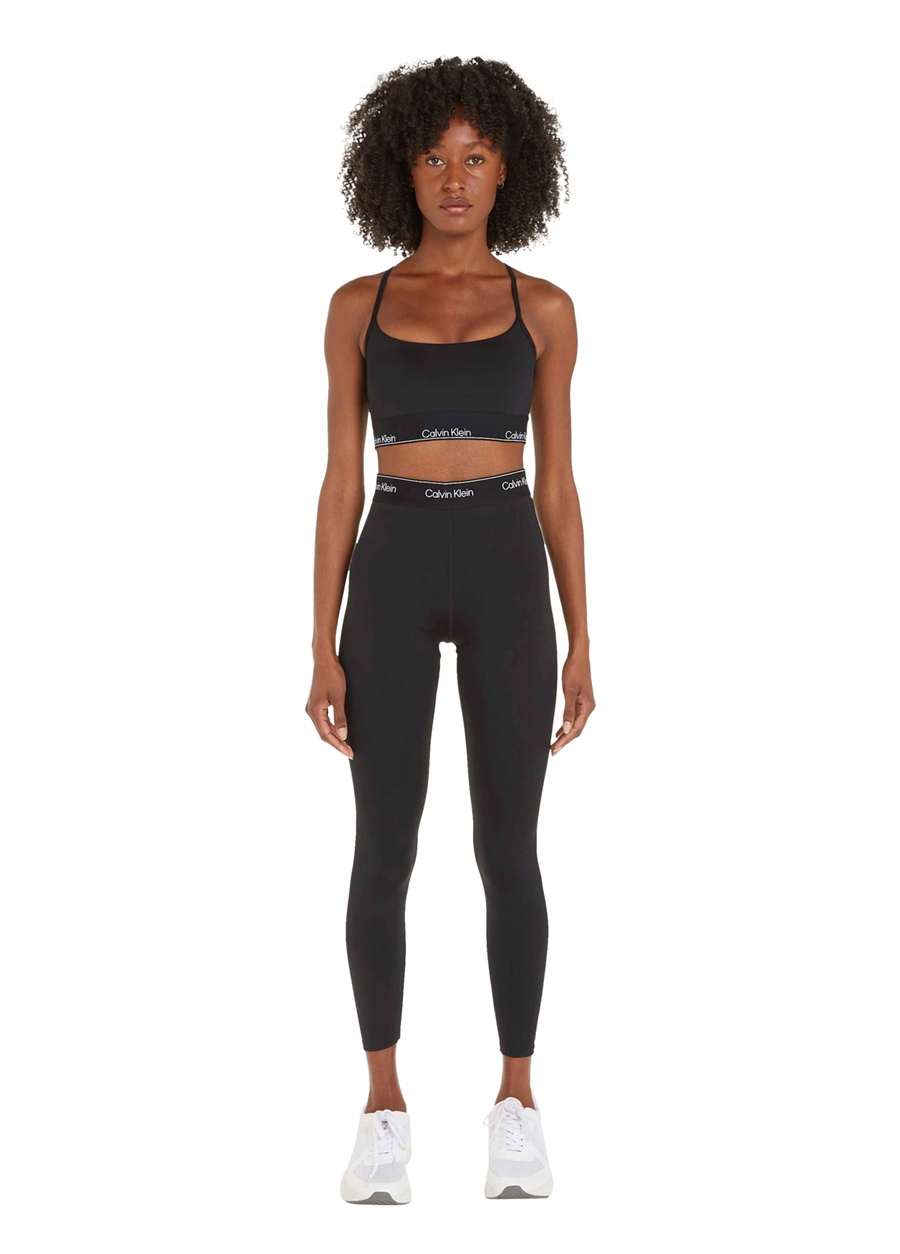 Calvin Klein Siyah Kadın U Yaka Standart Fit Sporcu Sütyeni 00GWS4K191BAE-WO - Sports Bra Low S_0