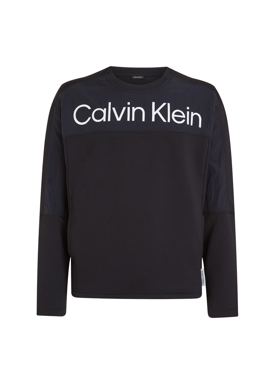 Calvin Klein Siyah Erkek Bisiklet Yaka Standart Fit Sweatshirt 00GMS4W338BAE-PW - PULLOVER_1