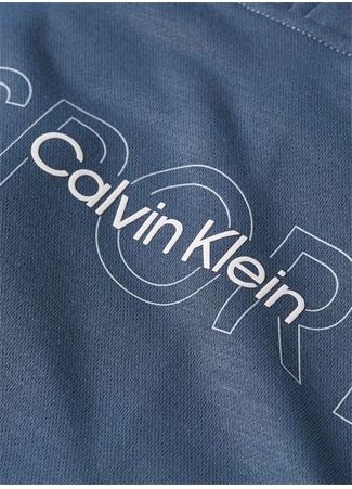 Calvin Klein Mavi Erkek Kapüşon Yaka Sweatshirt 00GMS4W3395BX-PW - GRAPHIC SWEAT_2