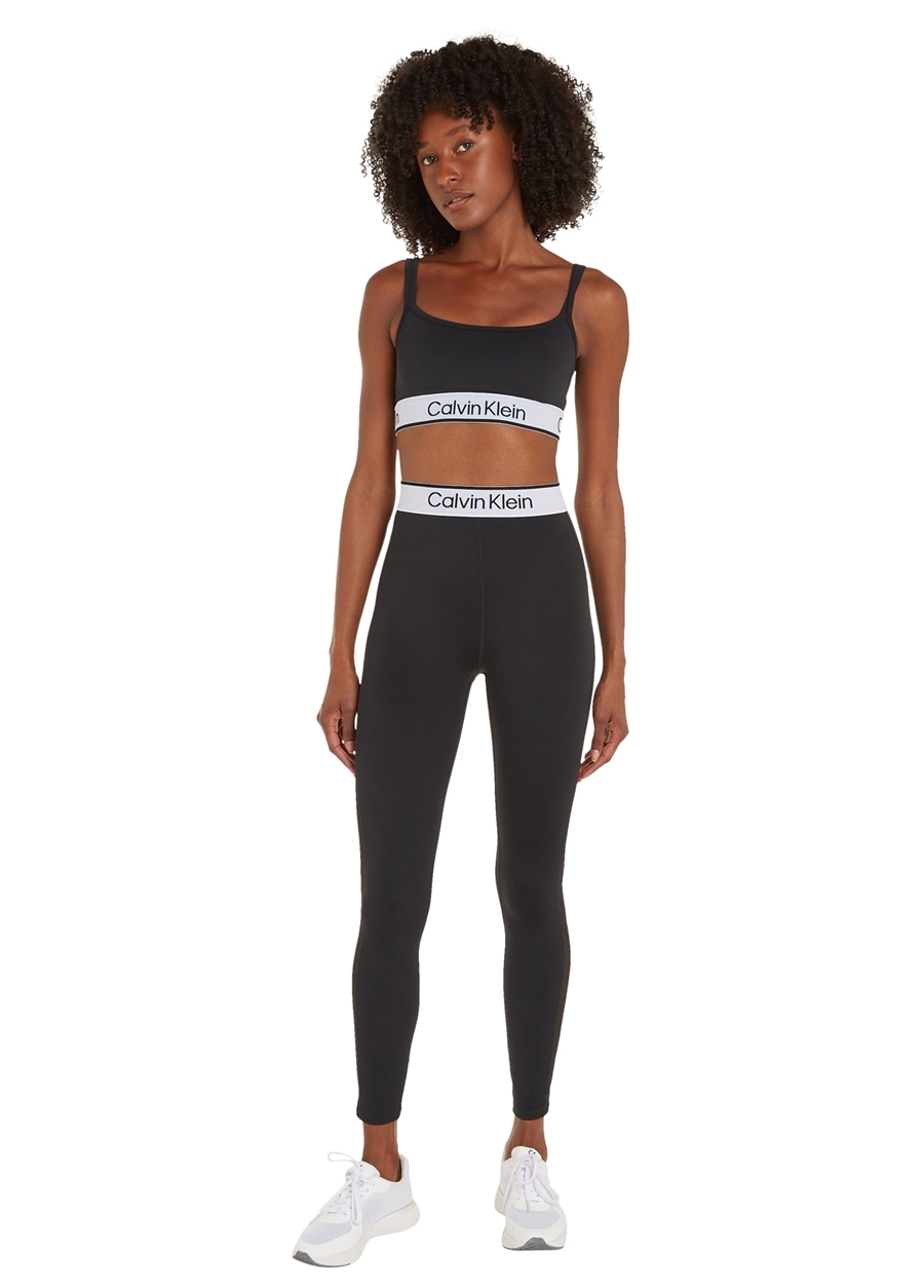 Calvin Klein Siyah Kadın Lastikli Bel Standart Fit Tayt 00GWS4L649BAE-WO - Legging (7/8 )