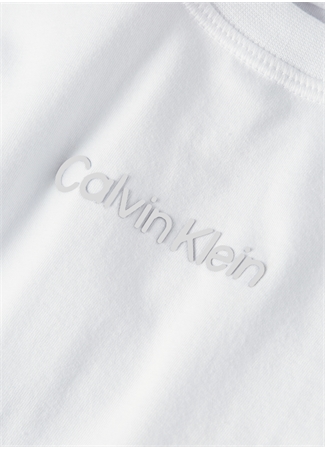 Calvin Klein Beyaz Kadın Bisiklet Yaka Standart Fit T-Shirt 00GWS4K210YAA-PW - SS_1