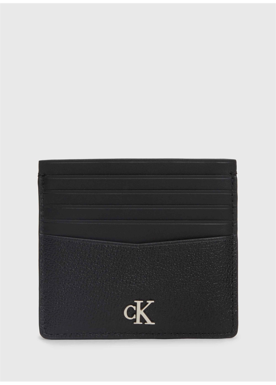 Calvin Klein Siyah Erkek 10,5X9,5X0,5 Cm Deri Kartlık MONO HRDW RFID CARDCASE 10CC