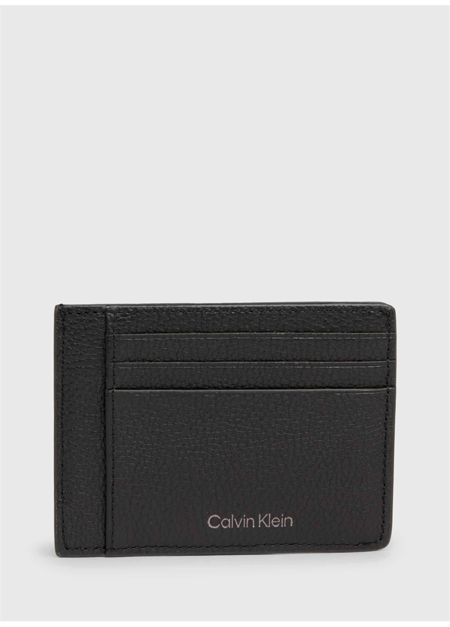 Calvin Klein Siyah Erkek 12X9x1,5 Cm Deri Kartlık WARMTH ID CARDHOLDER