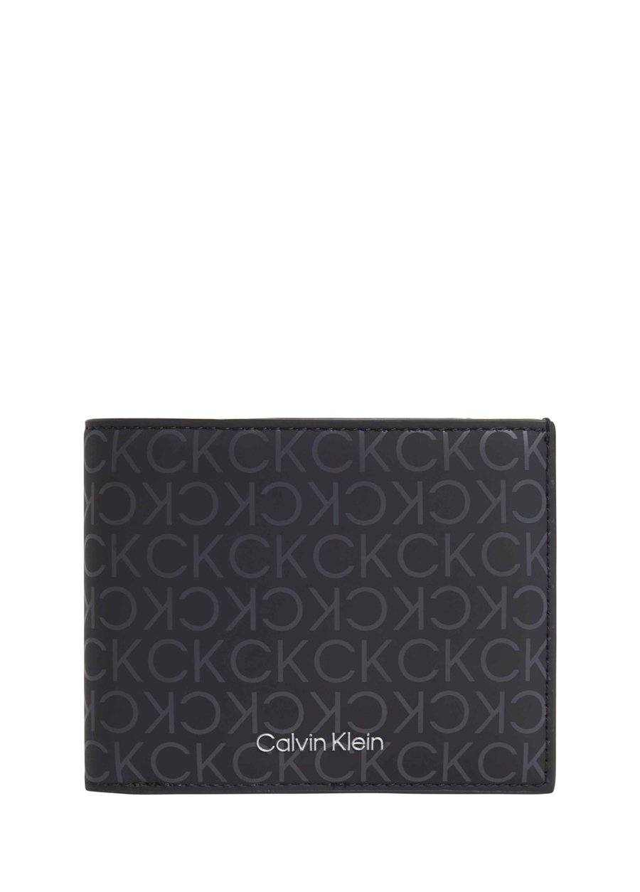 Calvin Klein Siyah Erkek 11,5X9x2 Cm Cüzdan RUBBERIZED BIFOLD 5CC W/COIN