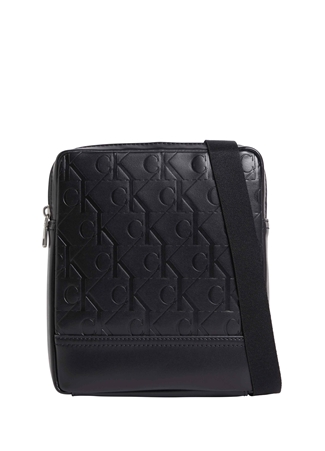 Calvin Klein Siyah Erkek 18X22x4,5 Cm Postacı Çantası MONOGRAM SOFT REPORTER 18 AOP