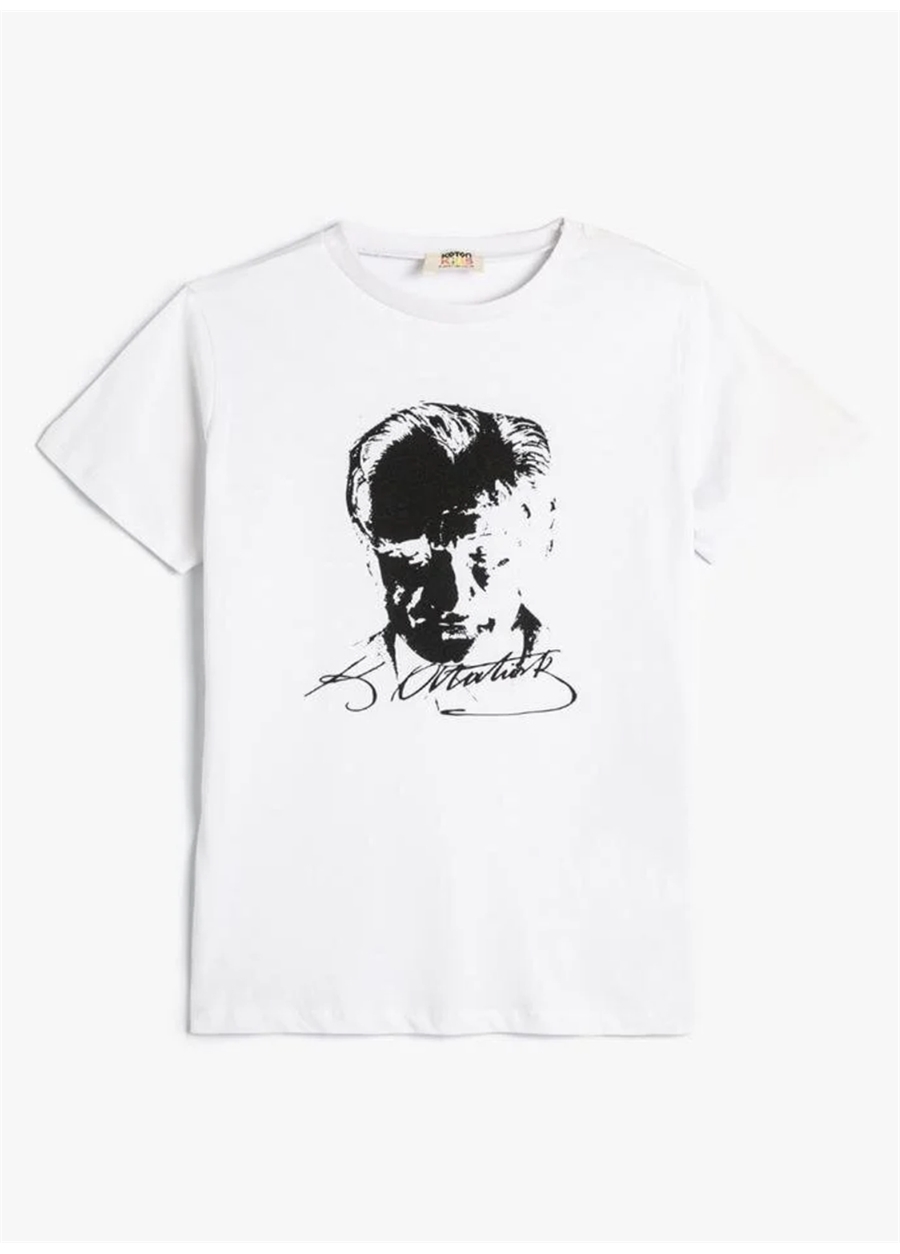 Koton Beyaz Erkek T-Shirt 4SKB10033TK