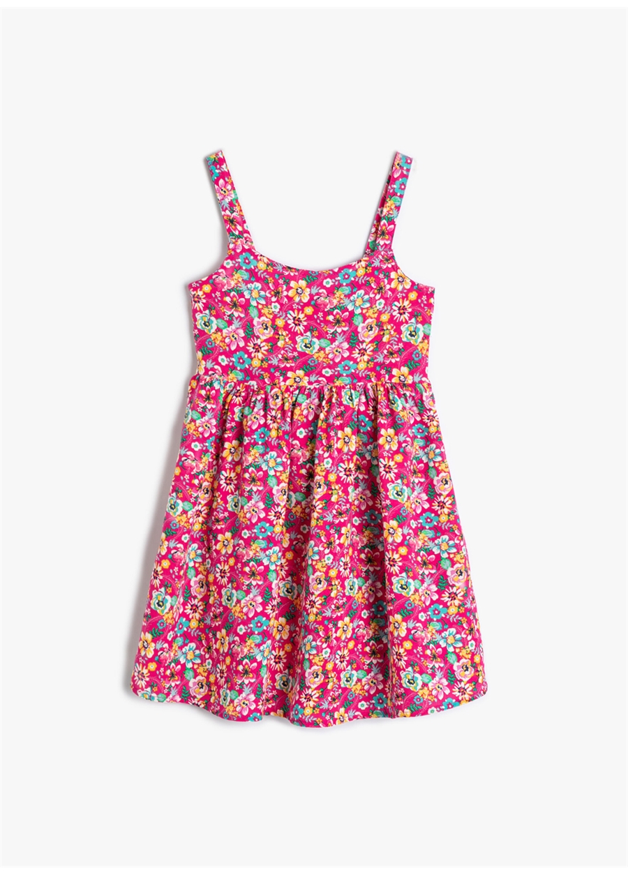 Koton Pembe Kız Çocuk Diz Altı Elbise 4SKG80044AW