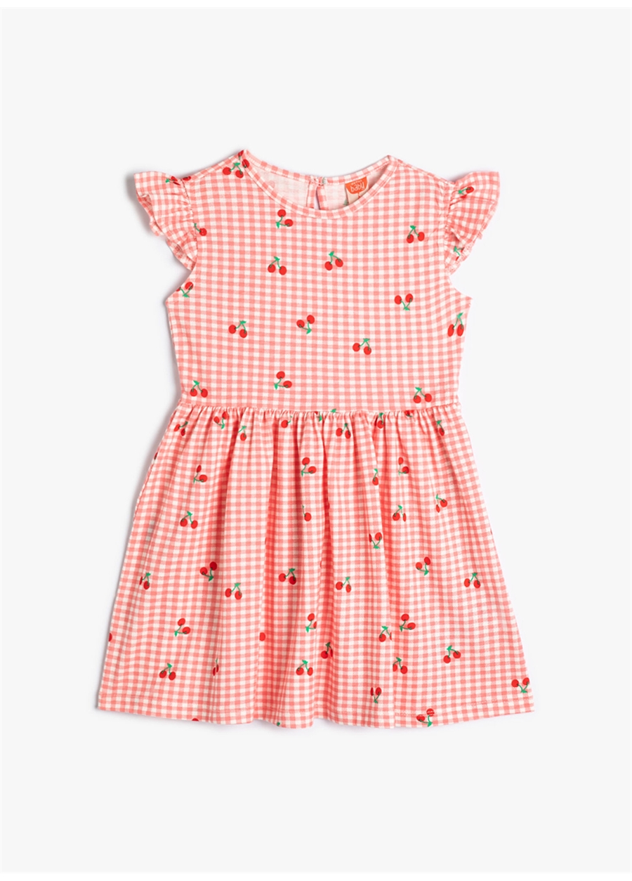 Koton Pembe Kız Çocuk Diz Üstü Elbise 4SMG80002AK-Y