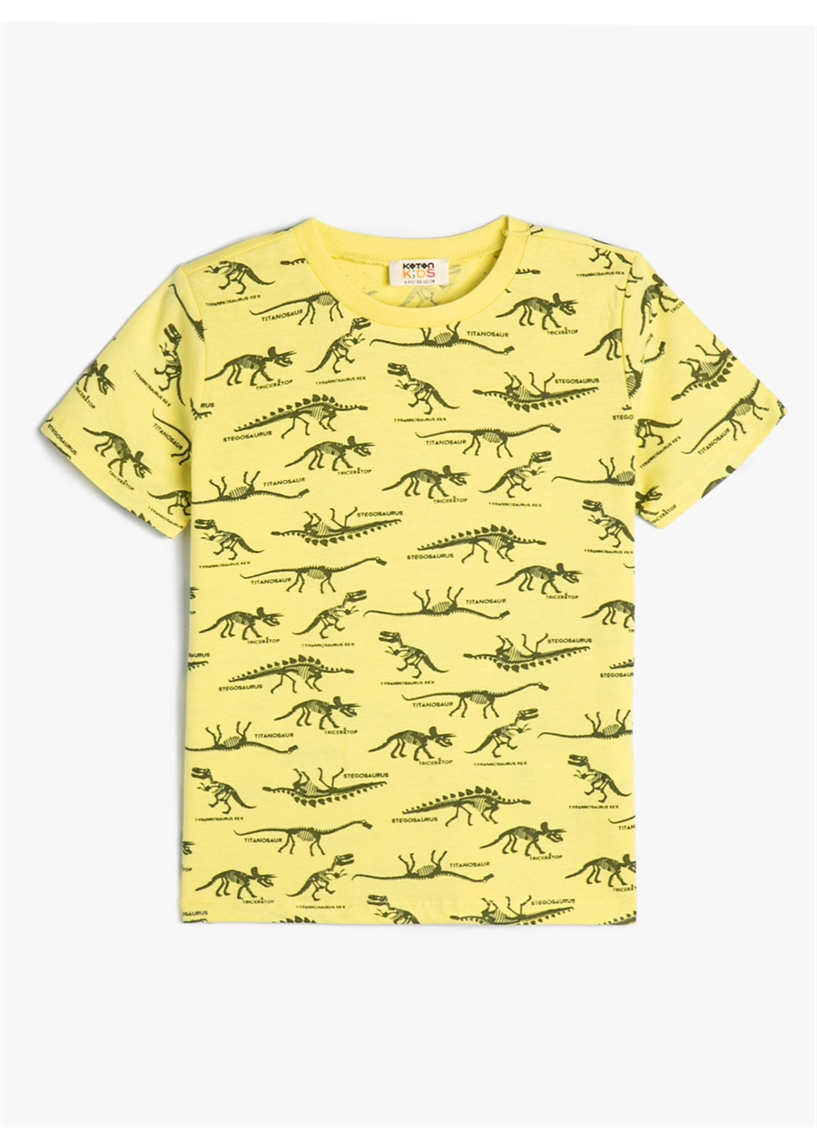 Koton Sarı Erkek T-Shirt 4SKB10279TK
