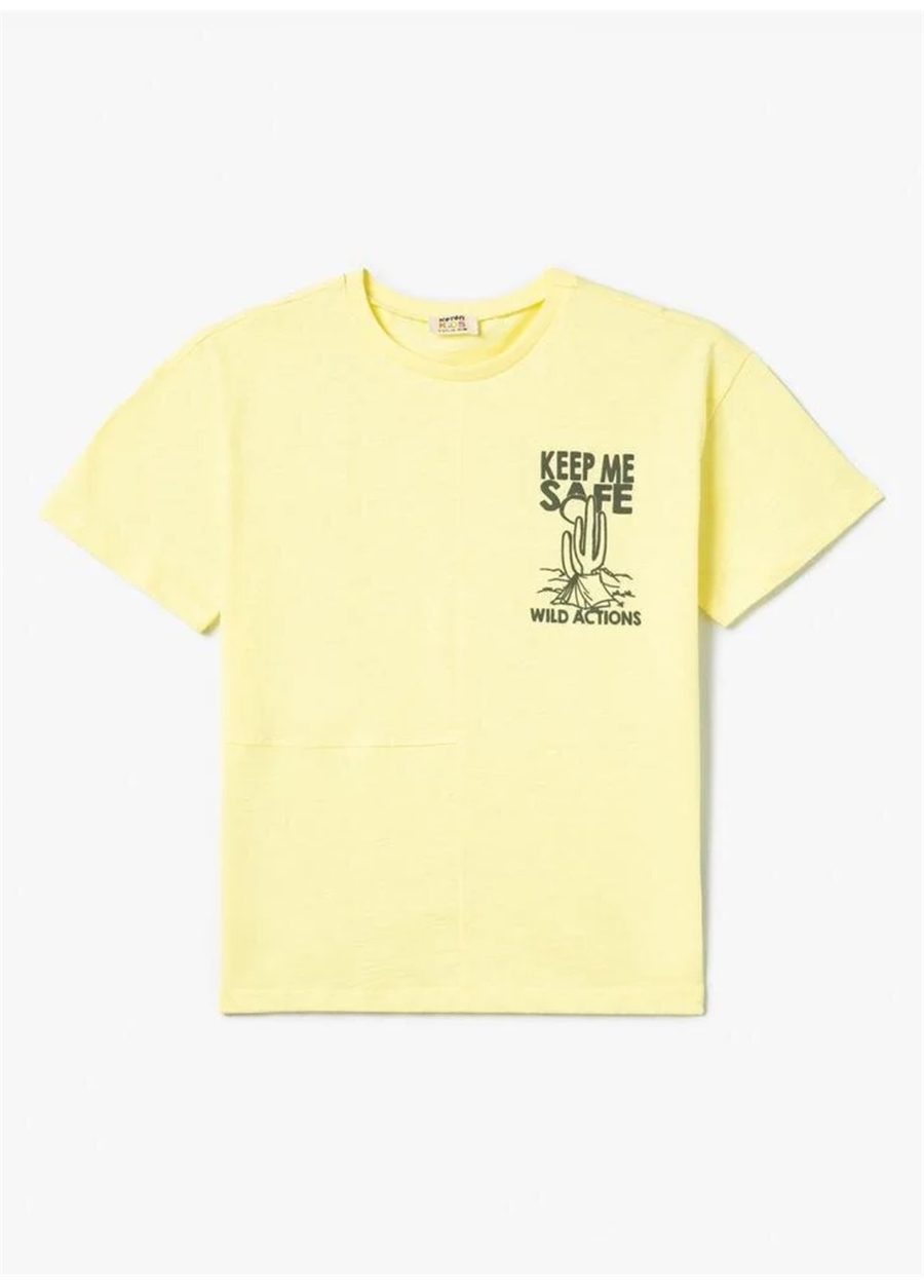 Koton Sarı Erkek T-Shirt 4SKB10345TK