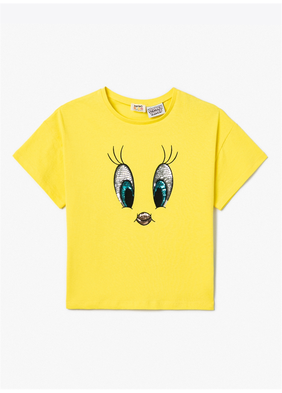 Koton Sarı Kız Çocuk T-Shirt 4SKG10060AK
