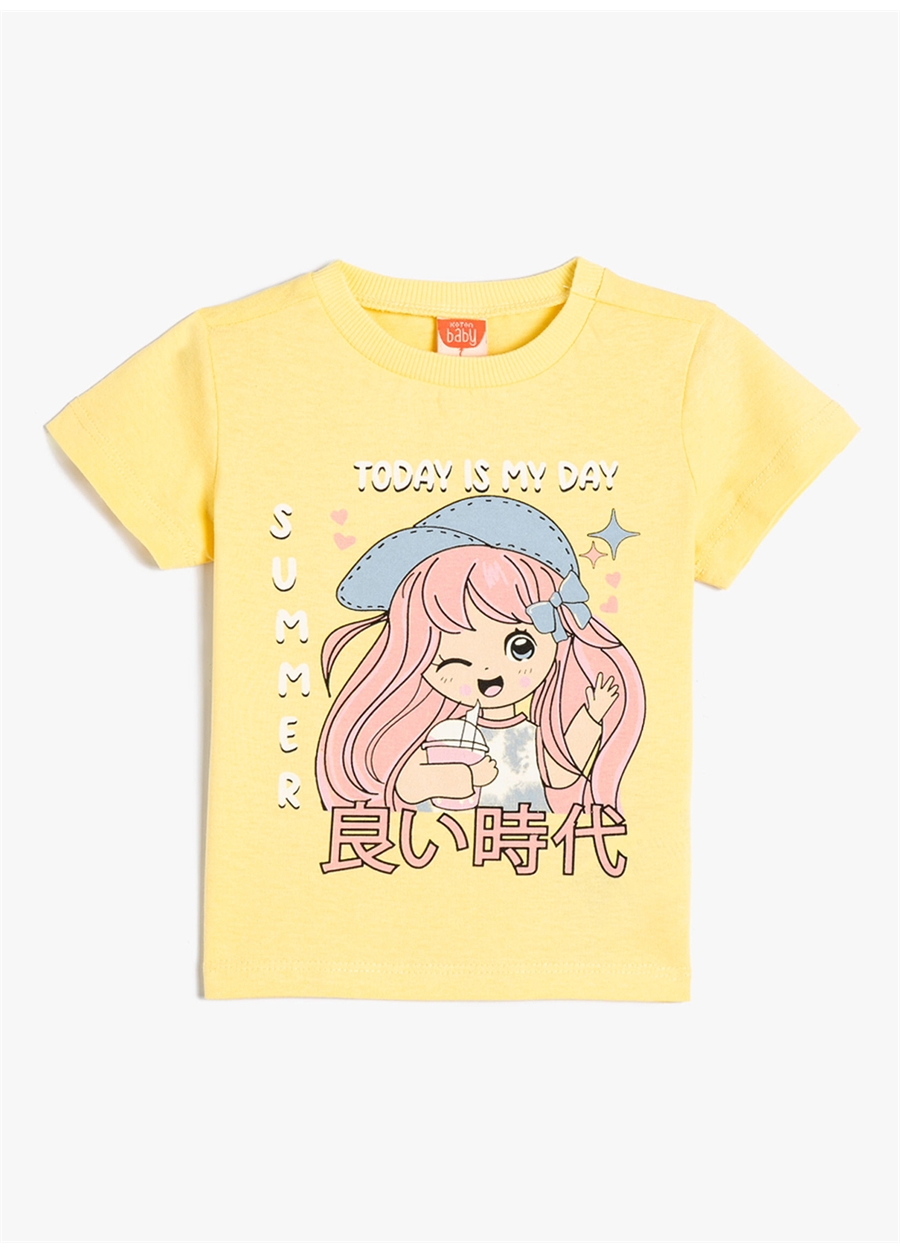 Koton Sarı Kız Bebek T-Shirt 4SMG10032AK