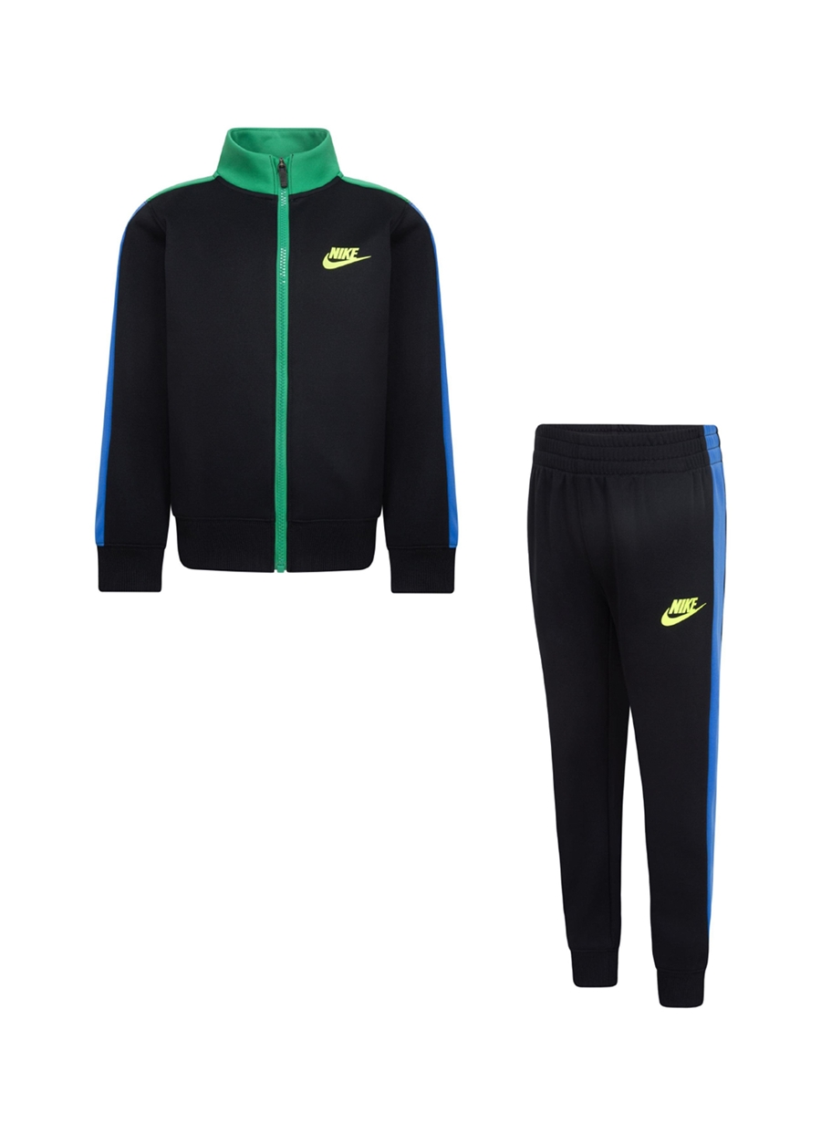 Nike Düz Siyah Erkek Çocuk Eşofman Takımı 86L695-023-NKB B NSW TRICOT SET
