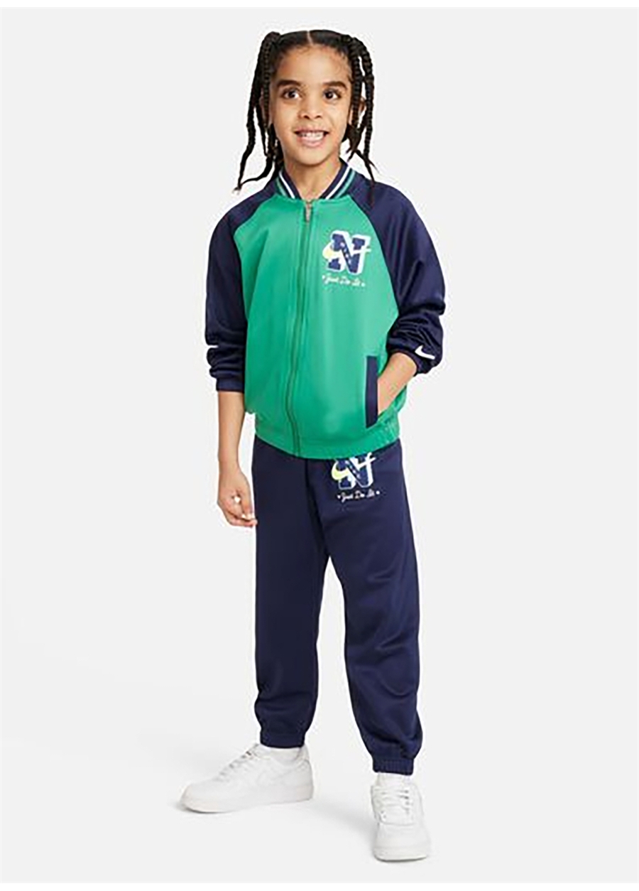 Nike Düz Mavi - Yeşil Erkek Eşofman Takımı 86L769-U90-NKN N NSW NXTGN TRCT ST