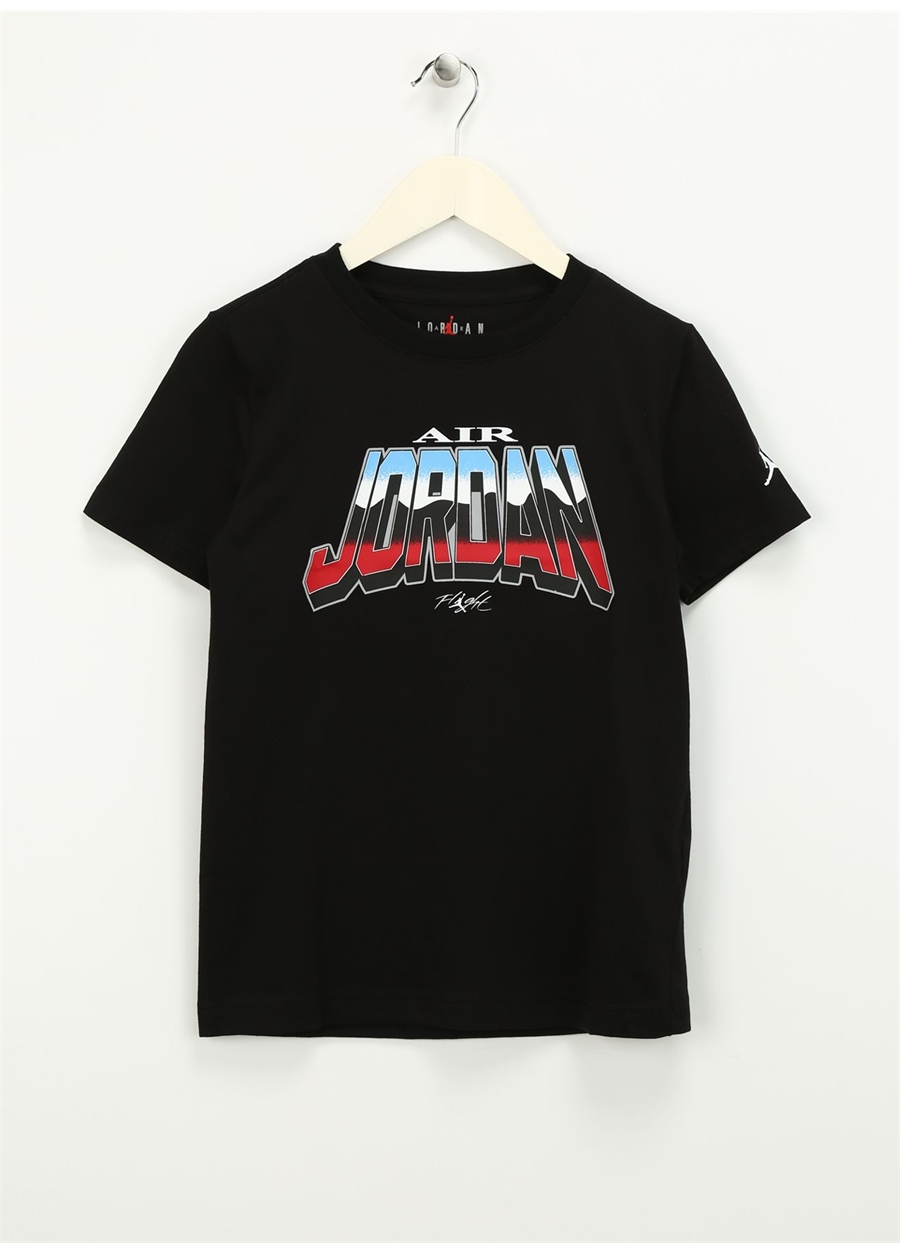 Nike Baskılı Siyah Erkek Çocuk T-Shirt 95C979-023-JDB JORDAN WORLD S/S TEE