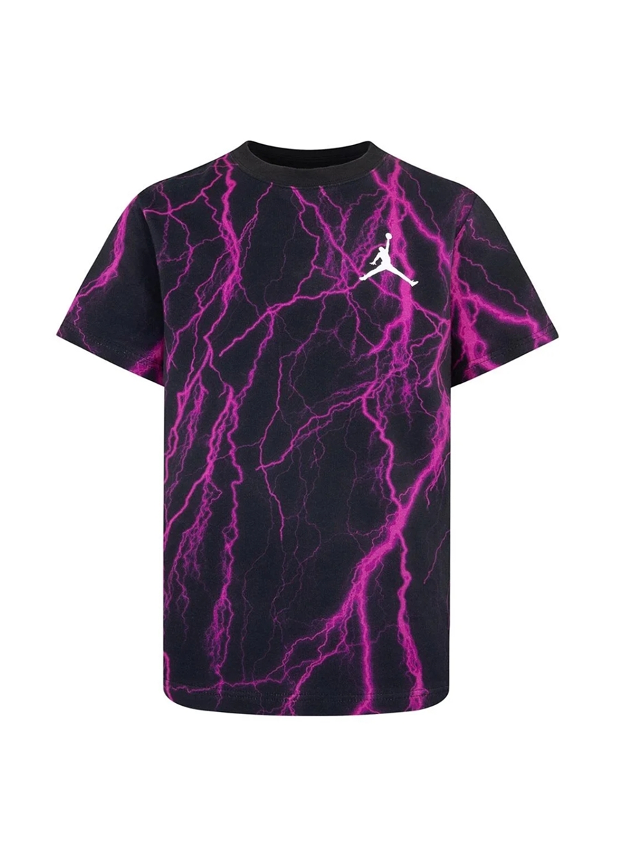 Nike Desenli Siyah - Pembe Erkek T-Shirt 95C907-023-JDB MJ SPORT SS DF AOP