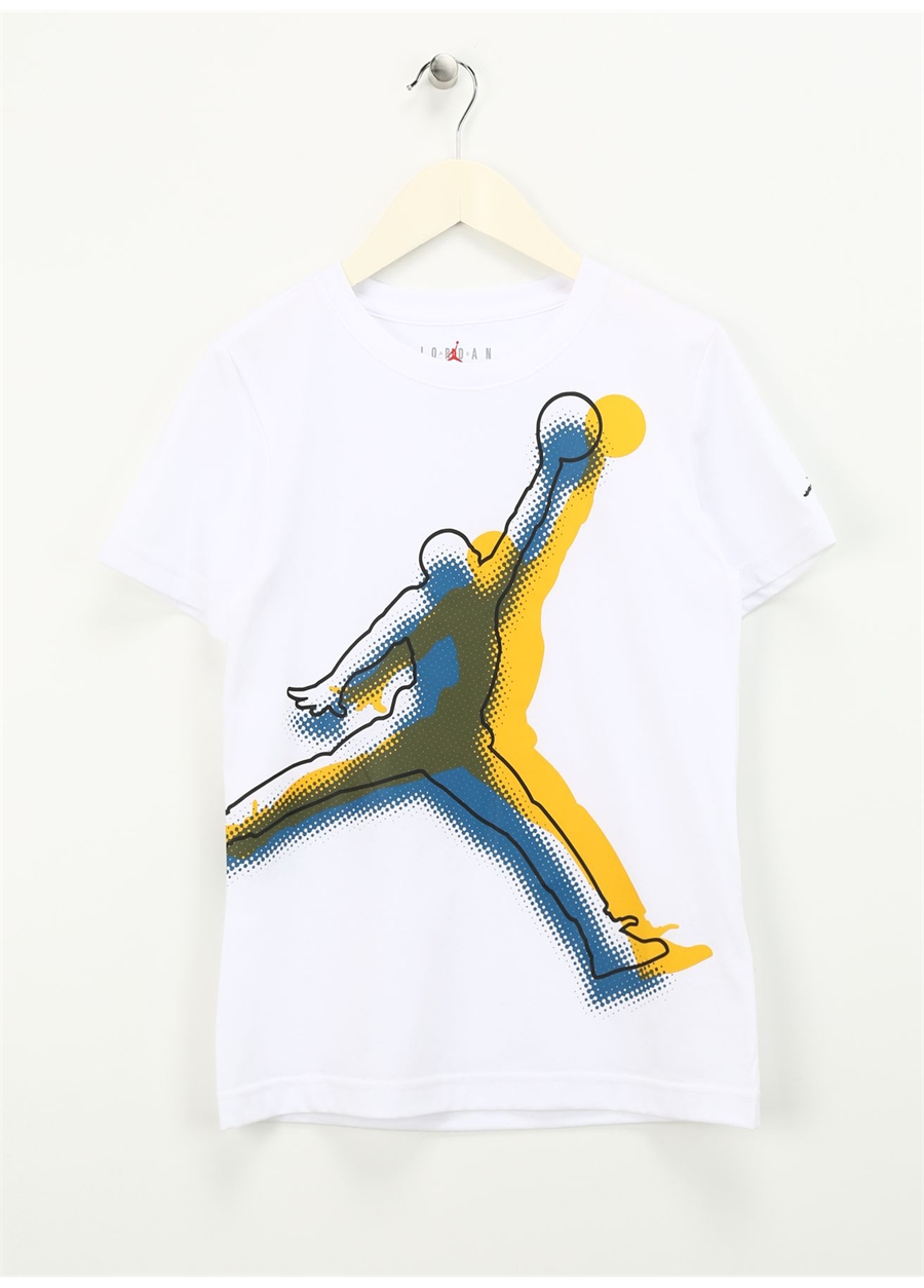 Nike Baskılı Beyaz Erkek Çocuk T-Shirt 95C977-001-JDB JUMPMAN HBR HAZE OUT
