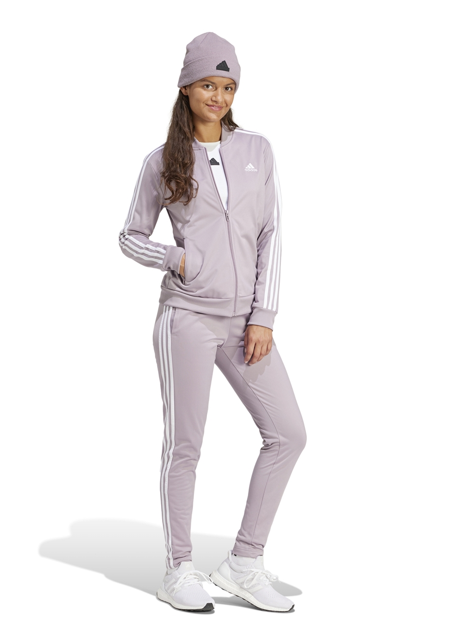 Adidas Mor Kadın Kapüşon Yaka Regular Fit Eşofman Takımı IS0852 W_0