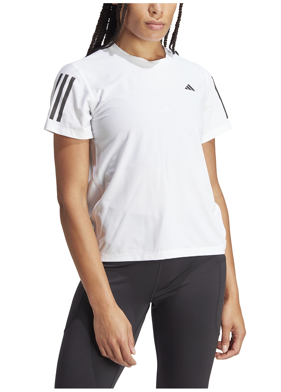 Adidas Beyaz Kadın Yuvarlak T-Shirt IK7442 OTR_3