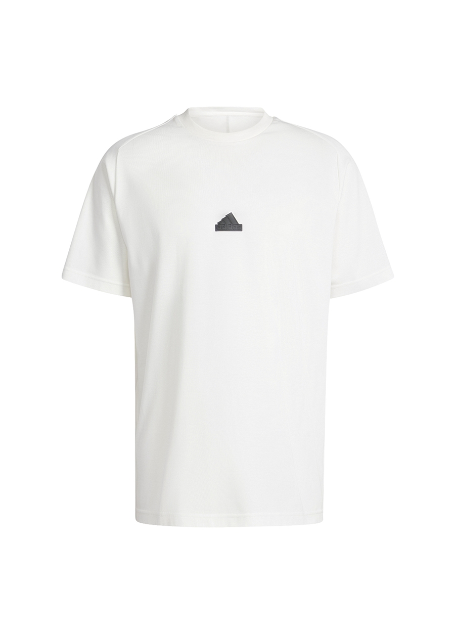 Adidas Beyaz Erkek Yuvarlak Yaka T-Shirt IN7097 M_3