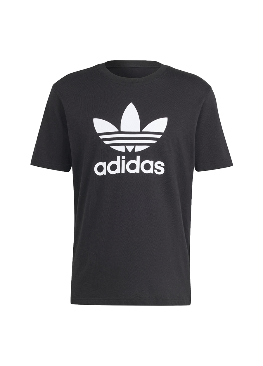 Adidas Siyah Erkek Yuvarlak T-Shirt IU2364 TREFOIL_5