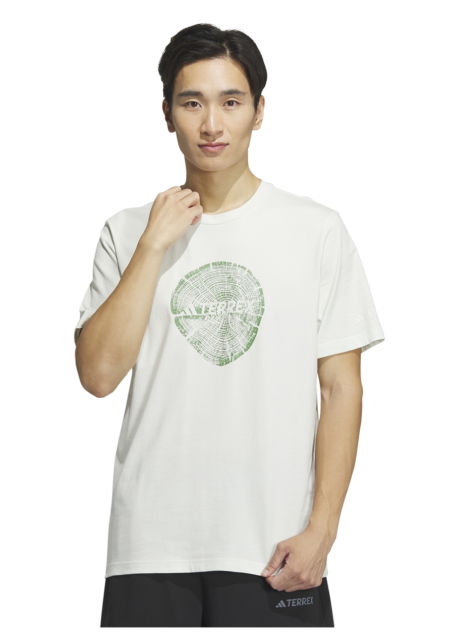 Adidas Yeşil Erkek Yuvarlak Yaka T-Shirt IS0295 BIG