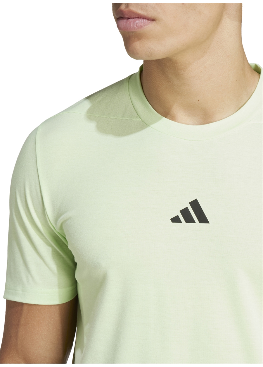 Adidas Yeşil Erkek Yuvarlak Yaka T-Shirt IS3813 D4T_2