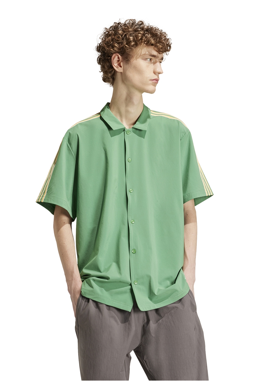 Adidas Yeşil Erkek Yuvarlak Yaka T-Shirt IU0219 SS