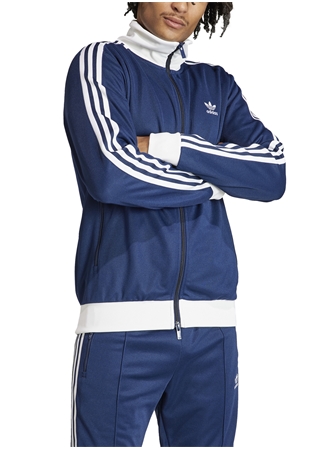 Adidas Mavi Erkek Normal Kalıp Zip Ceket IP0418 BECKENBAUER_0