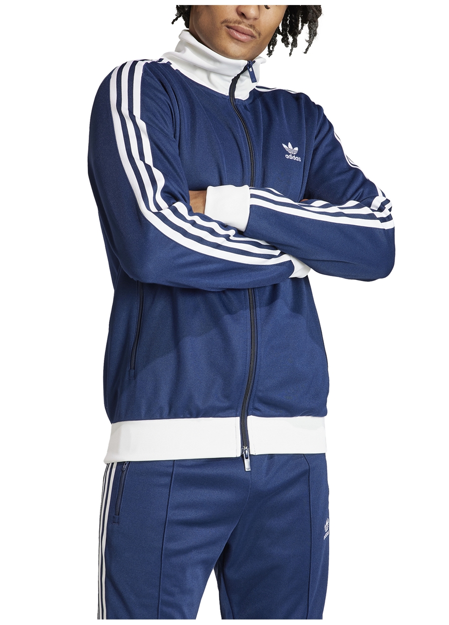 Adidas Mavi Erkek Normal Kalıp Zip Ceket IP0418 BECKENBAUER_0