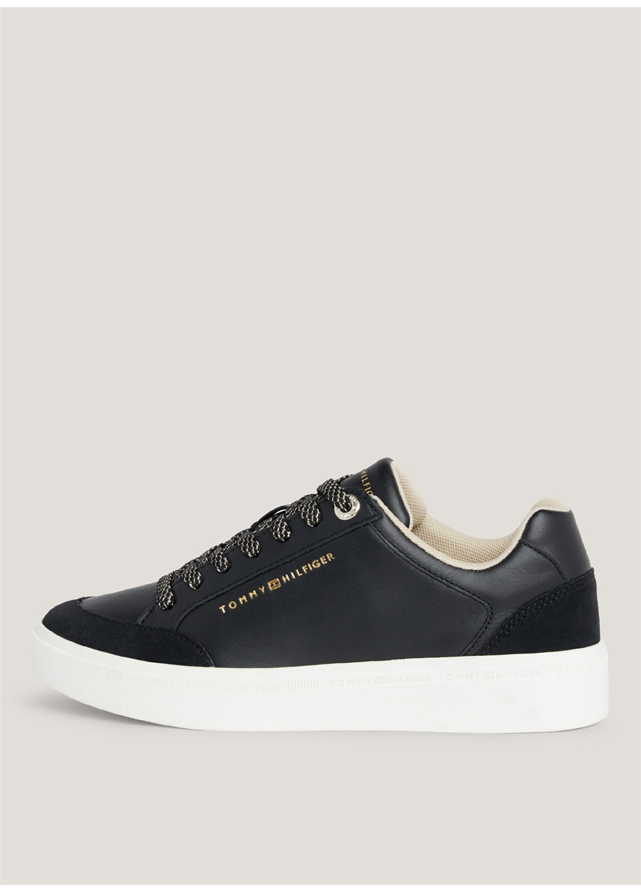 Tommy Hilfiger Siyah Kadın Deri Sneaker FW0FW07683BDS_1