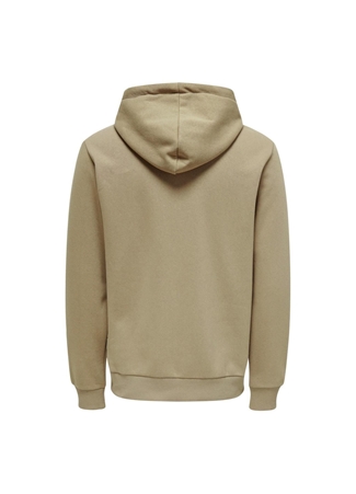 Only & Sons Kapüşon Yaka Açık Bej Erkek Sweatshırt ONSCERES ZIP THR. HOODIE SWEAT NOOS_1